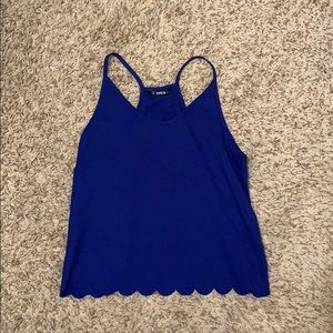Blue Open Back Tank